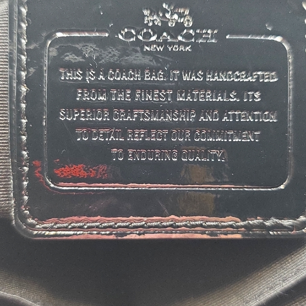 Coach Glossy Black Satchel - Picture 10 of 15